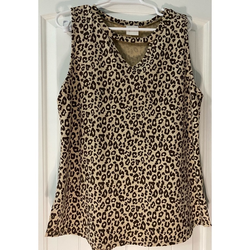 NWOT Sew in Love Leopard Sleeveless Top